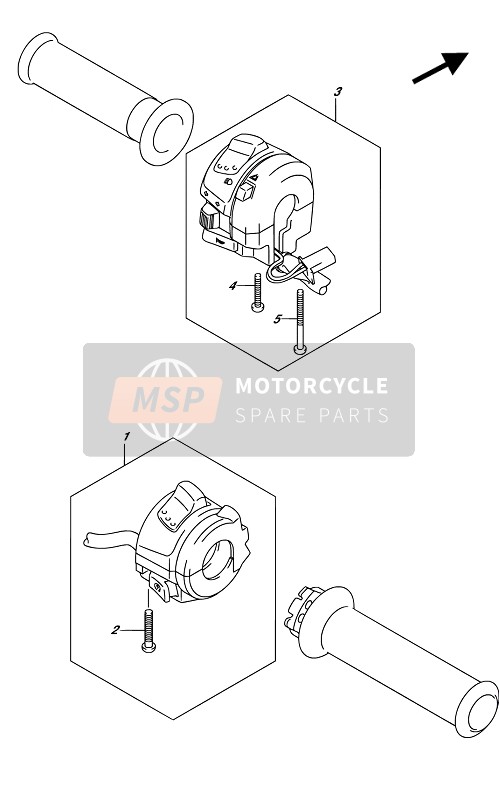 Suzuki SV650(A)(UA) 2017 HANDSCHALTER für ein 2017 Suzuki SV650(A)(UA)