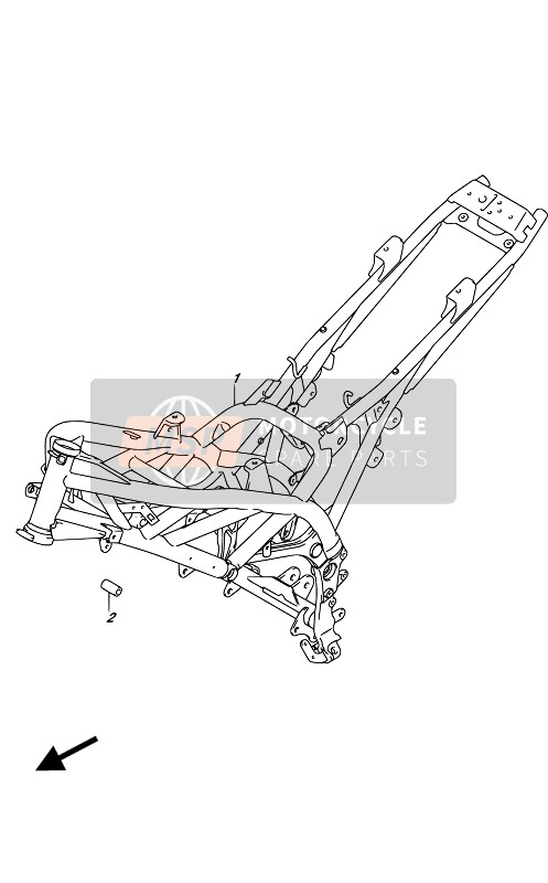 4110018K20YAP, Frame(Black), Suzuki, 0