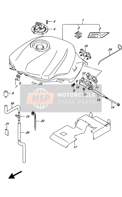 Benzinetank (YKV)(SV650A E19)