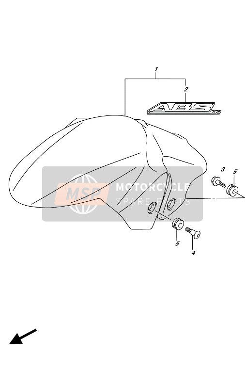 Suzuki SV650(A)(UA) 2017 VORDERER KOTFLÜGEL für ein 2017 Suzuki SV650(A)(UA)