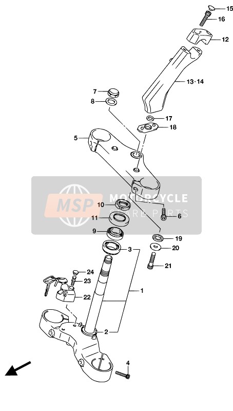 Steering Stem (VZR1800BZ E02)