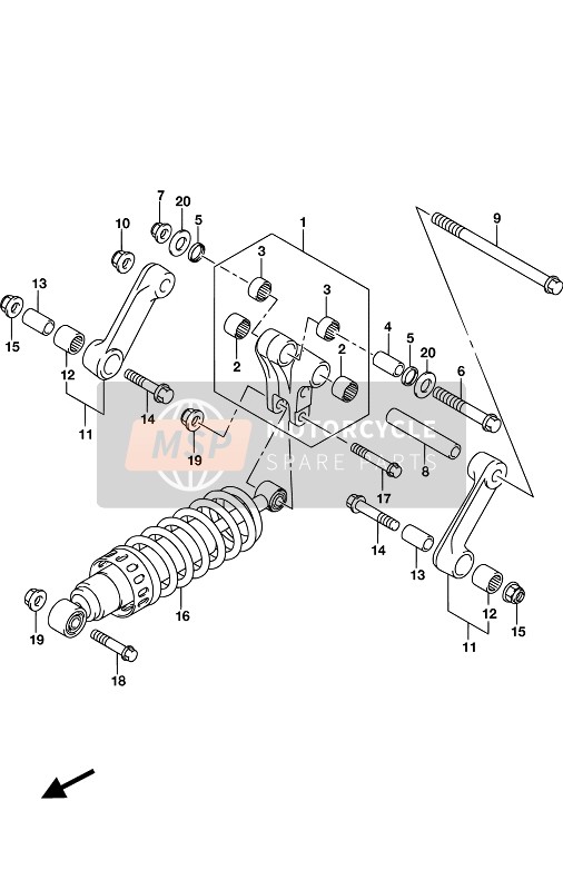 Rear Cushion Lever (VZR1800BZ E02)