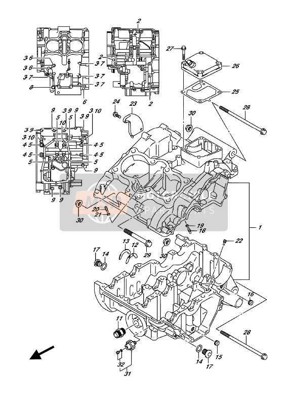 1130148811, Crankcase Set, Suzuki, 0