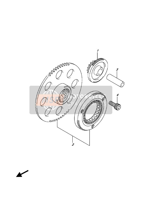 Suzuki DL250A V-STROM 2018 Starter Clutch for a 2018 Suzuki DL250A V-STROM