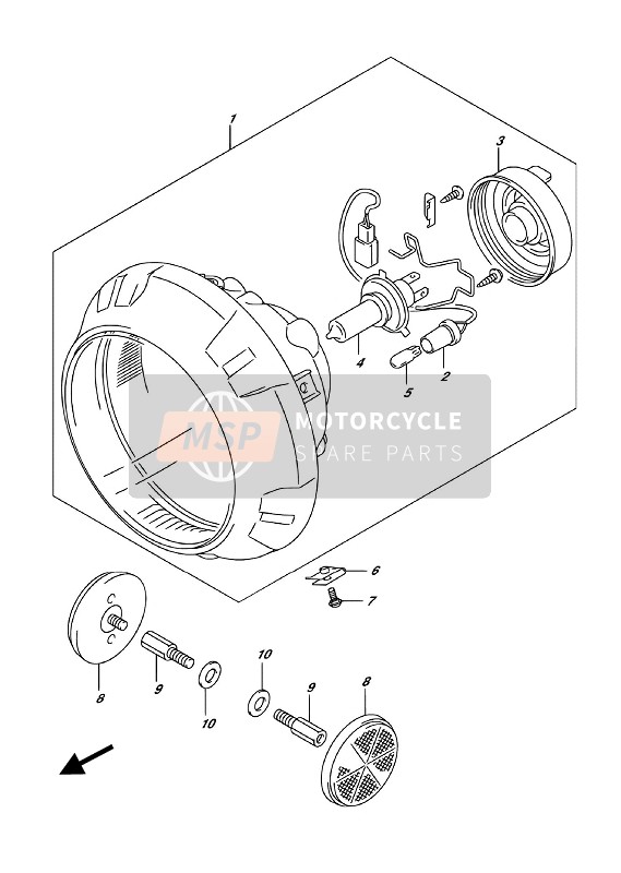 Suzuki DL250A V-STROM 2018 Lámpara de cabeza para un 2018 Suzuki DL250A V-STROM