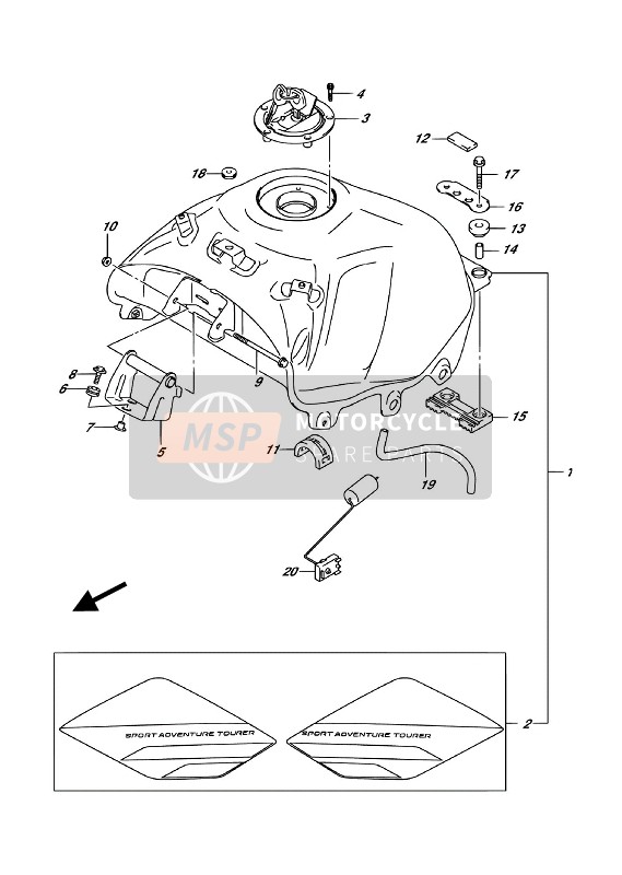 4454148H00, Cushion, Fuel Tank Side, Suzuki, 0