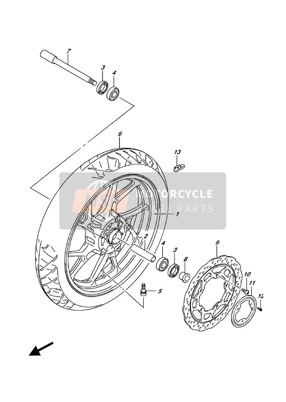 5541348H00, Balancer, Wheel (30G), Suzuki, 0