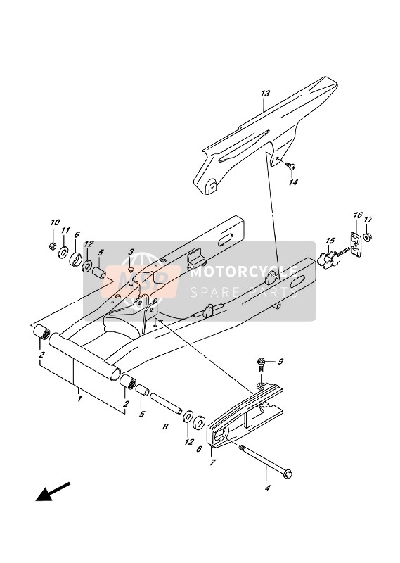 6127348H00, Buffer, Chain Touch Defense, Suzuki, 1