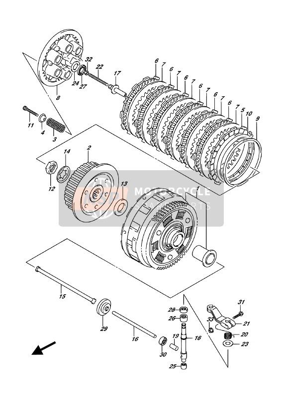 Suzuki DL650A(XA) V-STROM 2018 Clutch for a 2018 Suzuki DL650A(XA) V-STROM