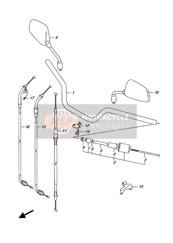 Stuur (DL650A-DL650AUE)