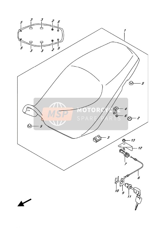 Suzuki DL650A(XA) V-STROM 2018 Seat for a 2018 Suzuki DL650A(XA) V-STROM