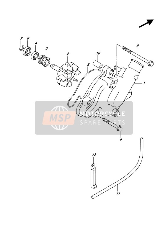 Suzuki DL1000(A)(XA) V-STROM 2018 Wasserpumpe für ein 2018 Suzuki DL1000(A)(XA) V-STROM