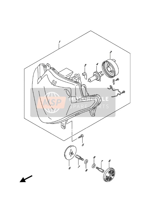 3510020K01, Headlamp Assy, Suzuki, 0