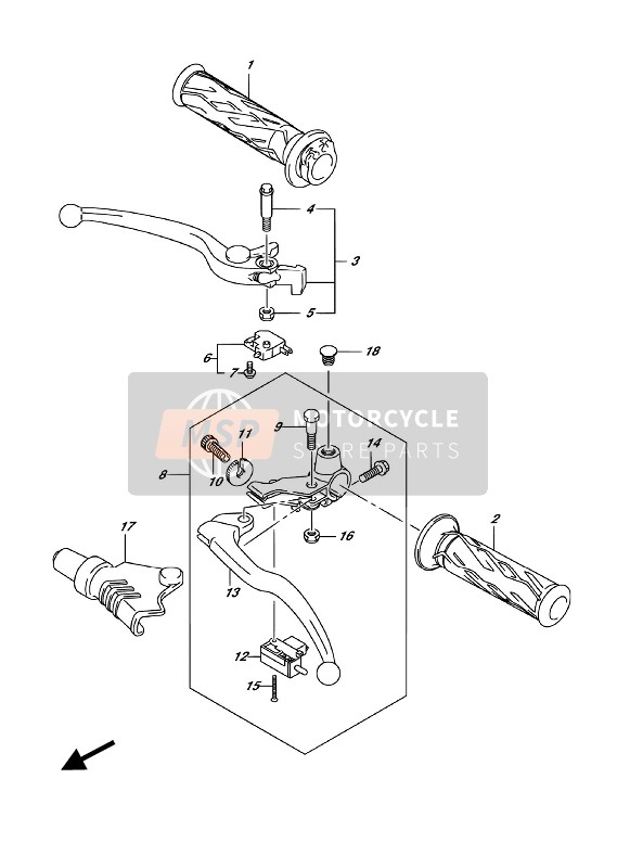 Suzuki GSX250RA(ZA) 2018 Handle Lever for a 2018 Suzuki GSX250RA(ZA)