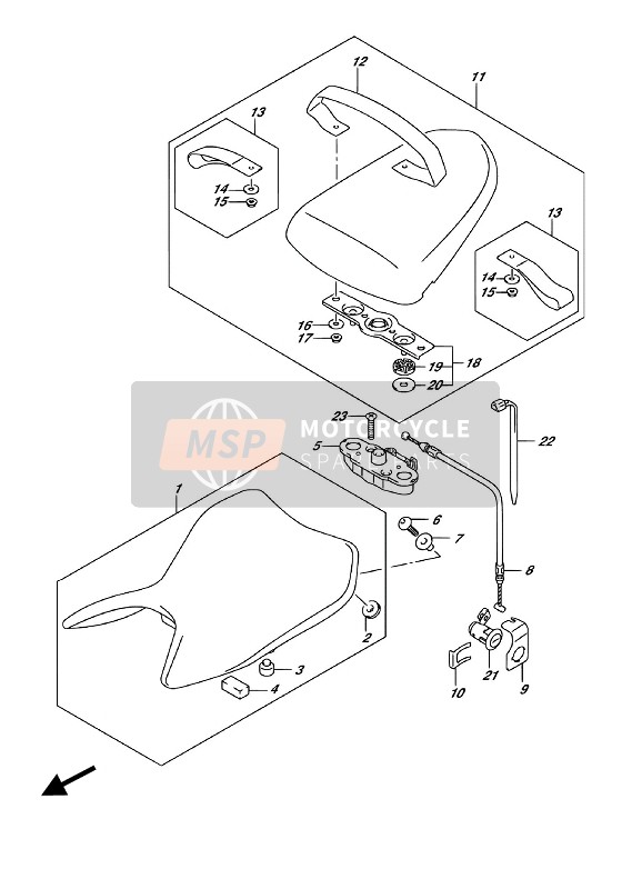 Suzuki GSX250RA(ZA) 2018 Seat for a 2018 Suzuki GSX250RA(ZA)