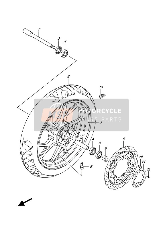 Front Wheel (GW250RA)