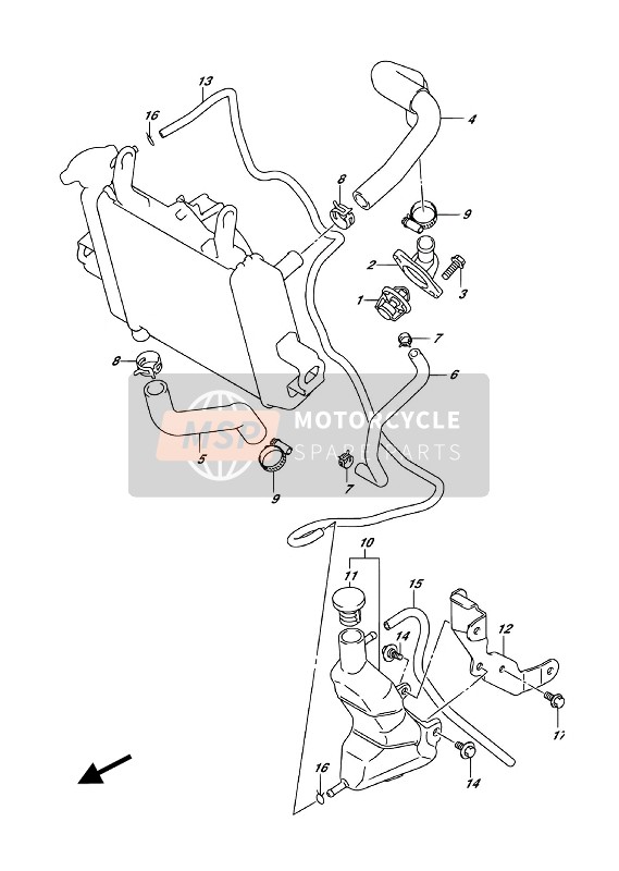 1792023K10, Bracket, Reservoir Tank, Suzuki, 0