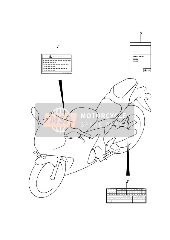 6833223KA1, Label, Tire Information, Suzuki, 0