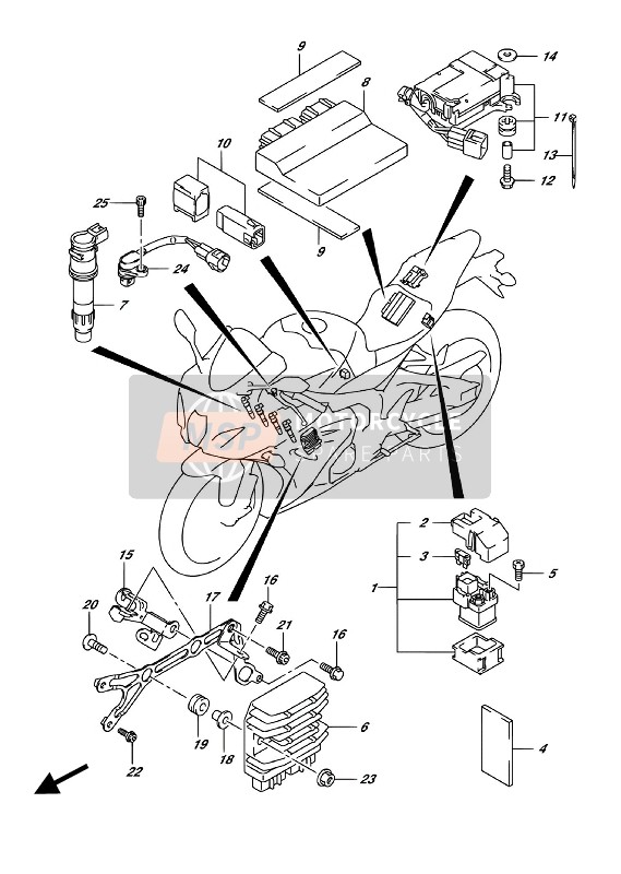 Suzuki GSX-R1000(A)(RZ) 2018 Électrique (GSX-R1000A) 2 pour un 2018 Suzuki GSX-R1000(A)(RZ)