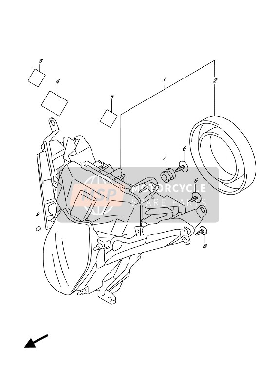 Suzuki GSX-R1000(A)(RZ) 2018 Lampe frontale (GSX-R1000RZA) pour un 2018 Suzuki GSX-R1000(A)(RZ)