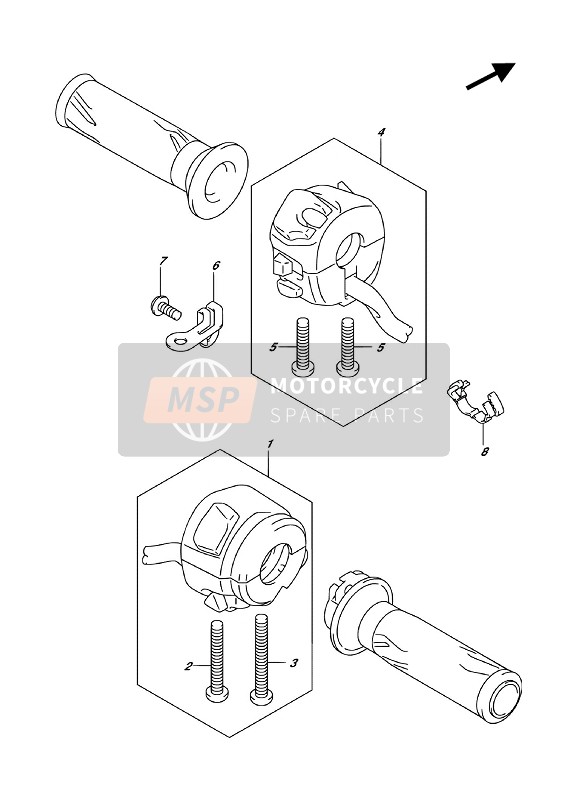 Suzuki GSX-R1000(A)(RZ) 2018 Handle Switch for a 2018 Suzuki GSX-R1000(A)(RZ)