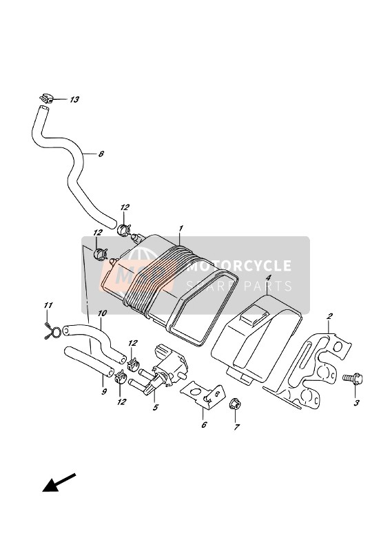 Suzuki GSX-R1000(A)(RZ) 2018 EVAP System for a 2018 Suzuki GSX-R1000(A)(RZ)