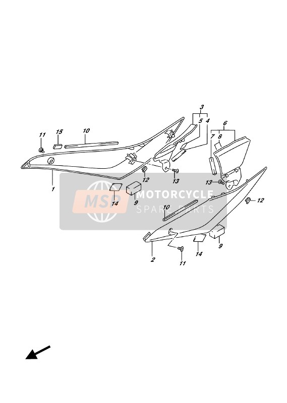 Suzuki GSX-R1000(A)(RZ) 2018 Side Lower Cover (GSX-R1000RZA) for a 2018 Suzuki GSX-R1000(A)(RZ)