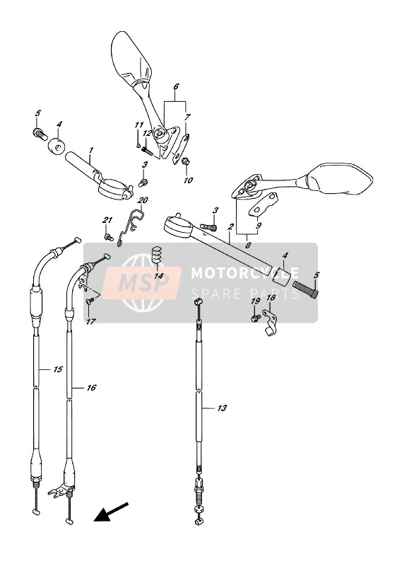 Suzuki GSX-R1000(A)(RZ) 2018 Handlebar for a 2018 Suzuki GSX-R1000(A)(RZ)