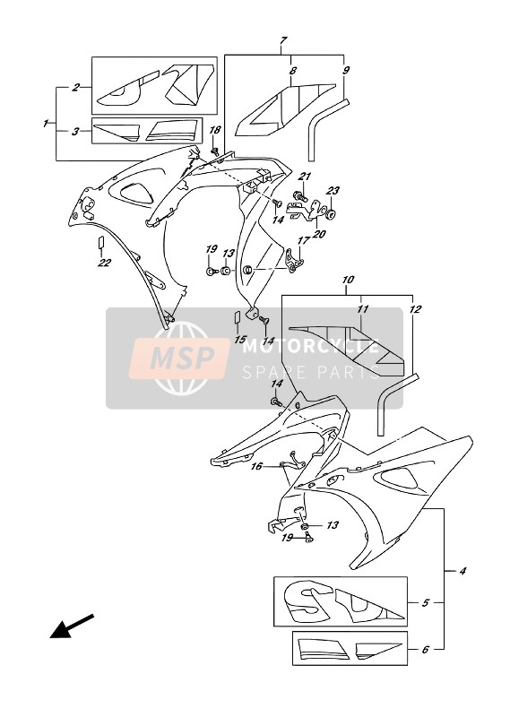 6869517K20BQL, Striping,Kuip, Suzuki, 0