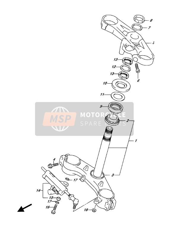 Vástago de dirección (GSX-R1000RZA)