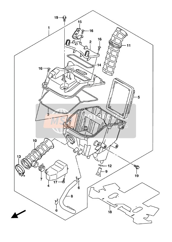 Suzuki GSX-S125M(L)(LX) 2018 Air Cleaner for a 2018 Suzuki GSX-S125M(L)(LX)