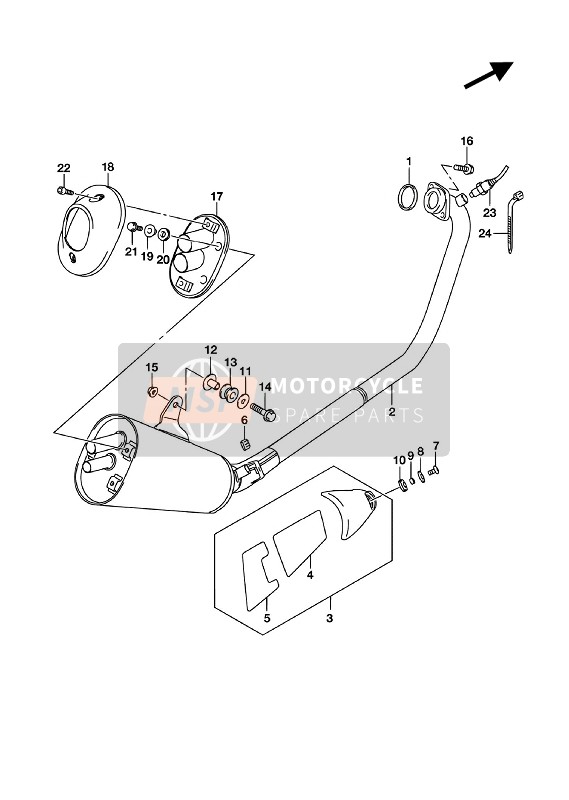 Suzuki GSX-S125M(L)(LX) 2018 Muffler for a 2018 Suzuki GSX-S125M(L)(LX)