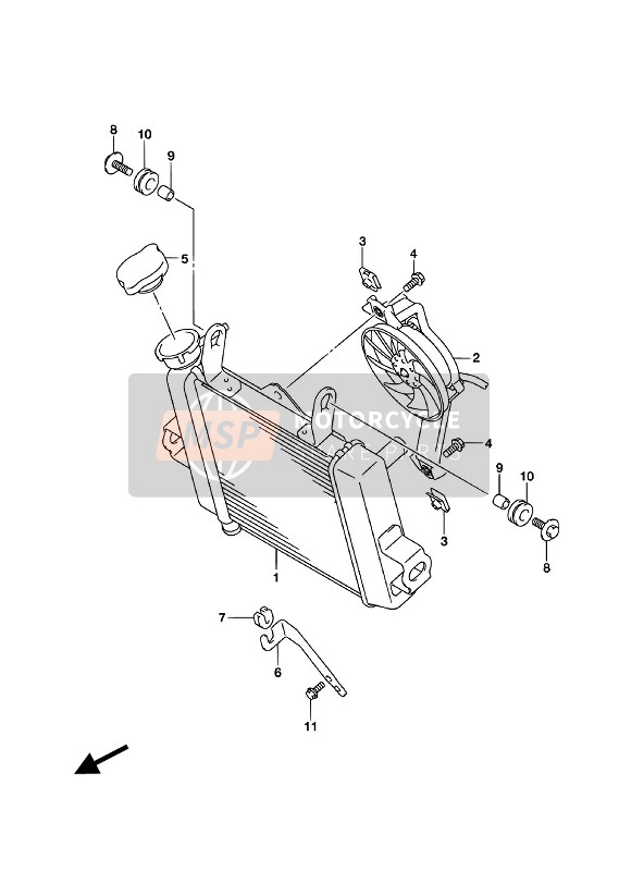 Suzuki GSX-S125M(L)(LX) 2018 Termosifone per un 2018 Suzuki GSX-S125M(L)(LX)