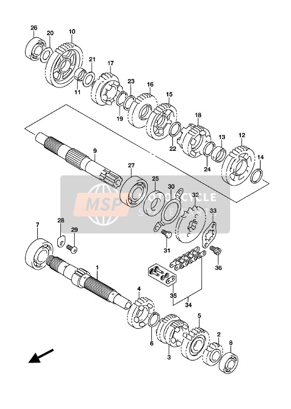 Suzuki GSX-S125M(L)(LX) 2018 Transmission pour un 2018 Suzuki GSX-S125M(L)(LX)