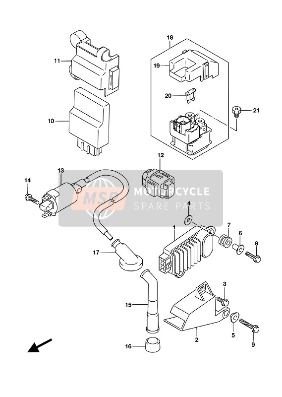 Suzuki GSX-S125M(L)(LX) 2018 Electrical for a 2018 Suzuki GSX-S125M(L)(LX)