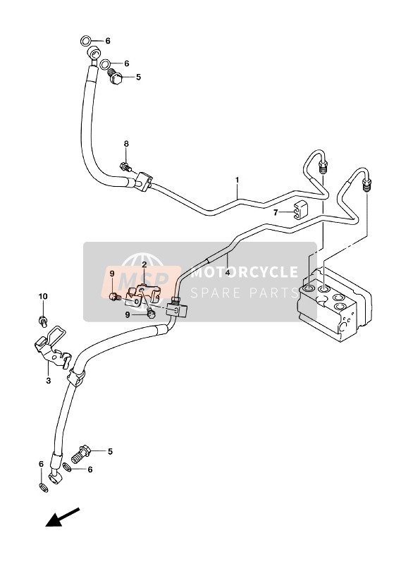 Suzuki GSX-S125M(L)(LX) 2018 Front Brake Hose for a 2018 Suzuki GSX-S125M(L)(LX)