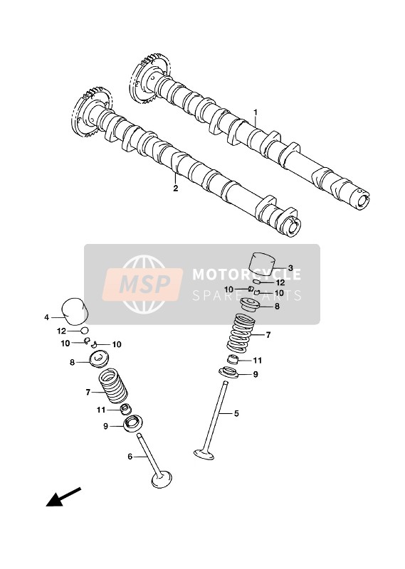 Suzuki GSX-S750A(ZA) 2018 Camshaft & Valve for a 2018 Suzuki GSX-S750A(ZA)