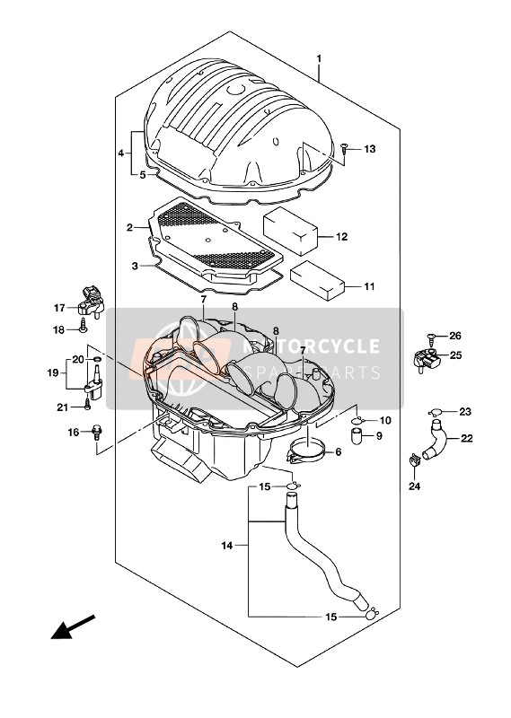 Suzuki GSX-S750A(ZA) 2018 LUFTFILTER für ein 2018 Suzuki GSX-S750A(ZA)