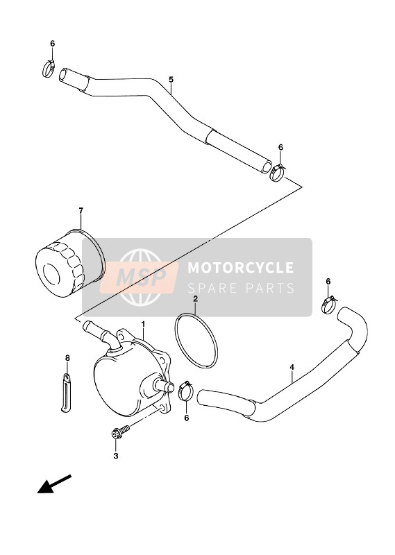 Suzuki GSX-S750A(ZA) 2018 Oil Cooler for a 2018 Suzuki GSX-S750A(ZA)