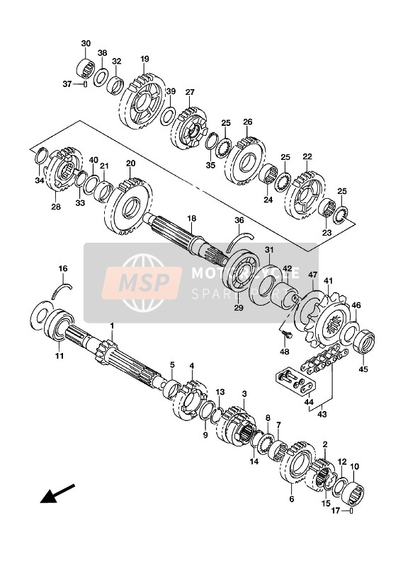 Suzuki GSX-S750A(ZA) 2018 Transmission pour un 2018 Suzuki GSX-S750A(ZA)