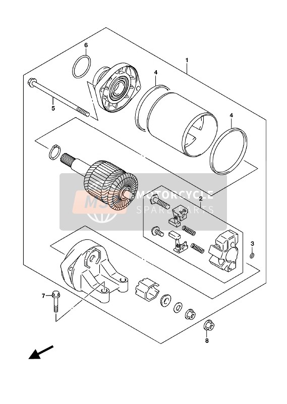 Suzuki GSX-S750A(ZA) 2018 Starting Motor for a 2018 Suzuki GSX-S750A(ZA)