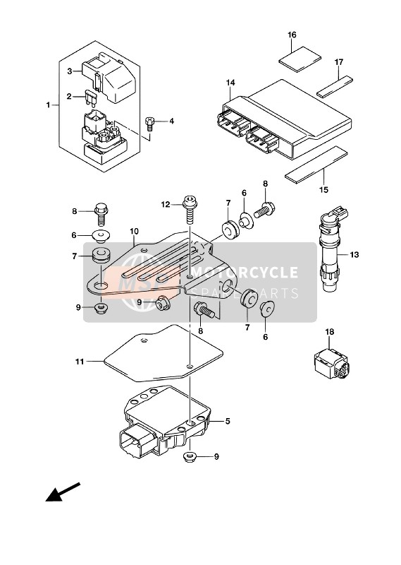 Suzuki GSX-S750A(ZA) 2018 Electrical for a 2018 Suzuki GSX-S750A(ZA)