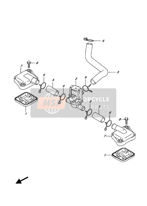 1845035F40, Valve Assy, 2ND Air Reed, Suzuki, 0