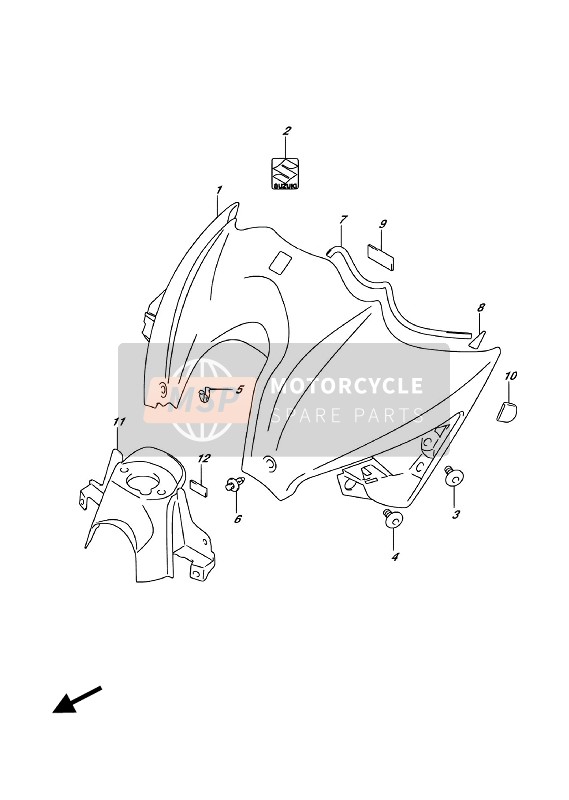 Fuel Tank Front Cover (GSX-S1000YA)