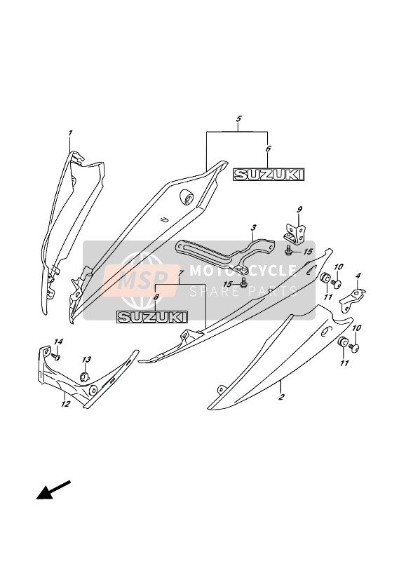 Suzuki GSX-S1000A(Z) 2018 Under Cowling (GSX-S1000AUF) for a 2018 Suzuki GSX-S1000A(Z)