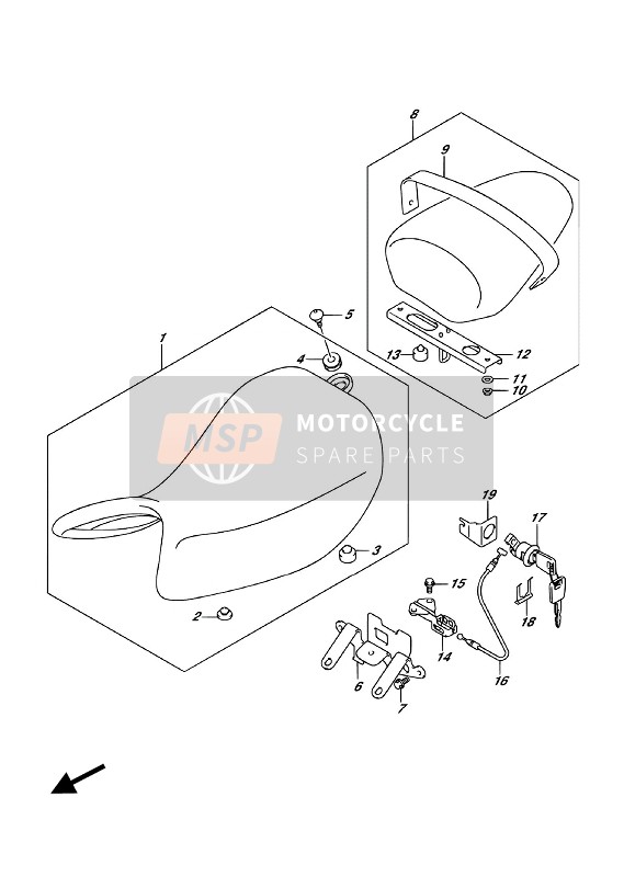 Suzuki GSX-S1000A(Z) 2018 Seat for a 2018 Suzuki GSX-S1000A(Z)