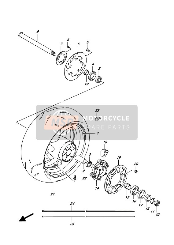 Roue arrière (GSX-S1000ZA)