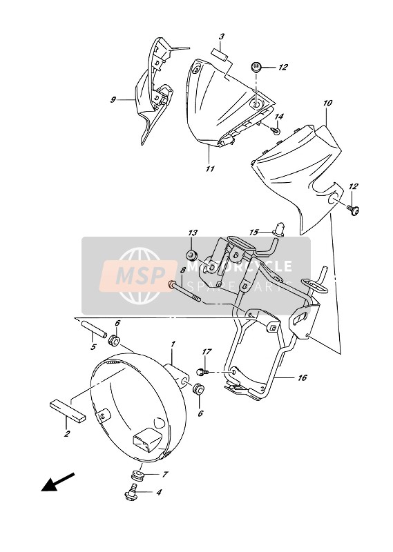 5183118K00YVB, Cover, Meter Lh (Black), Suzuki, 0