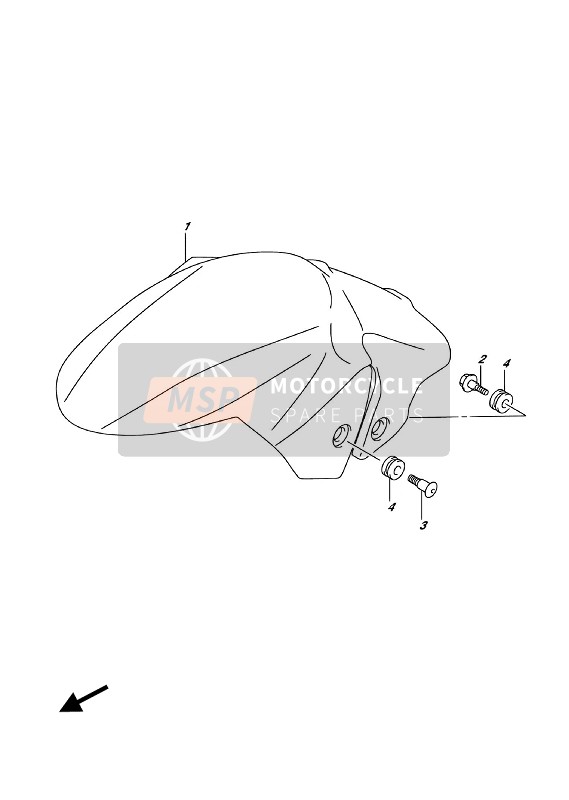 5311118K10, Fender,Front SV650, Suzuki, 4