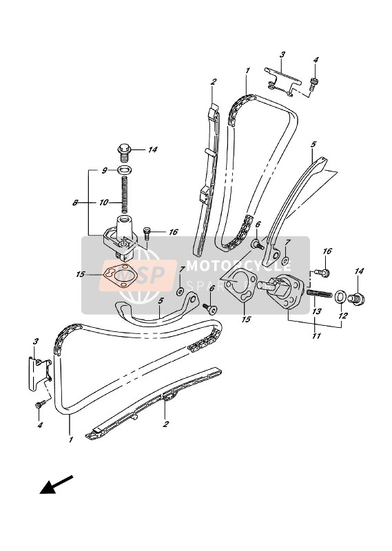 Suzuki SV650XA 2018 Cadena de leva para un 2018 Suzuki SV650XA